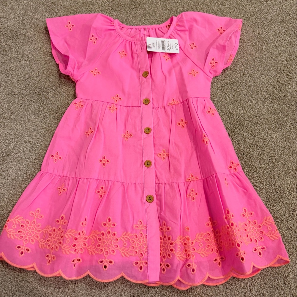 Sweet 3T Pink and Orange Dress by Nutmeg, NWT